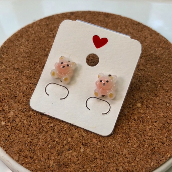 Bear Stud Earrings - Picture 3 of 7